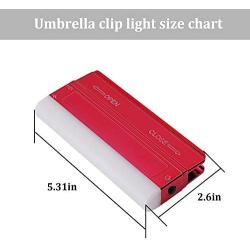 LED Patio Umbrella Clip Lights, IP44 Waterproof Battery Powered, Clip on Indoor Furniture Patio Umbrellas, Camping Tents (Red)