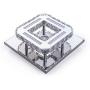 Crystal Ceiling Light Flush Mount Modern Luxury Dimmable LED Chandelier Lamp Mini Square Pendant Light for Bedrooms Dinning Rooms Hallway Foyer Entry Kitchen