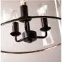 LITFAD 3 Lights Cup Shape Pendant Light Fixture Traditional Industrial Vintage Retro Single Chandelier Clear Glass Ceiling Light for Dining Room Hallway Bedroom Cafe Black