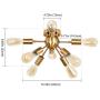 bgLight 8-Light Sputnik Chandeliers, Semi Flush Mount Chandeliers Modern Ceiling Light Fixture for Kitchen Dining Room Living Room Bedroom Entryway Hallway,Antique Brass bgLight 8-Light Sputnik Chandeliers, Semi Flush Mount Chandeliers Modern Ceiling Light Fixture for Kitchen Dining Room Living Room Bedroom Entryway Hallway,Antique Brass