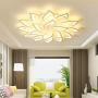 JIAODIE LED Dimmable Ceiling Light Modern Flower Shape Ceiling Lamp Fixture Living Room Bedroom Childrens Room Flush Hanging Lamp Metal Acrylic Petal Ceiling Chandelier Lighting,18 heads/ø47.2″/168w