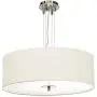 Brushed Nickel Pendant Chandelier 24'' Wide Modern White Canvas 4-Light Fixture for Dining Room House Foyer Kitchen Island Entryway Bedroom Living Room - Possini Euro Design