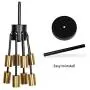 JHLBYL Sputnik Chandeliers 8 Lights Modern Pendant Lighting Black Vintage Semi Flush Ceiling Light Fixture for Kitchen Dining Room Living Room, Golden Lamp Holder