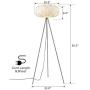 Tripod Floor Lamp, Imego Modern Standing Lamp with DIY Puzzle Lamp Shade, Floor Reading Lamp for Living Room Bedroom Office Kids Room Bright Lighting - White