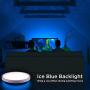 TALOYA LED Flush Mount Ceiling Light with Backlight 12 Inch 24W Surface Mount Light Fixture Ice Blue for Girl Boy Party Bedroom Living Room