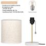 HAITRAL Bedside Table Lamp - Small Nightstand Lamp with Marble Base, Lamp for Bedroom, Office, Girls Room - Gold