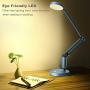 LED Desk Lamp, Eye-Caring Dimmable Table Lamp, Flexible Swing Arm Reading Lights for Office, College Dorm, Living Room, Bedroom, Study - Touch Control, Memory Function, Night Light (Blue)