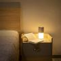 Table Lamp, Multifunction LED Touch Bedside Lamp with Flameless Candle Light & Color Changing RGB Light, Dimmable Warm White Night Light Rechargeable Battery for Bedrooms Living Room