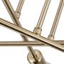 Mid Century Modern Sputnik Chandeliers Light Fixtures,Brushed Brass Semi Flush Mount Ceiling Lighting 6-Light,God Pendant Lighting for Dining & Living Room, Bedroom and Kitchen