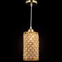 Modern Crystal Chandelier Flush Mount Ceiling Fixture Adjustable Pendant Light for Kitchen Dining Room Bedroom(Gold)