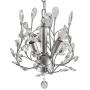 SEOL-LIGHT Vintage Crystal Branch Ceiling Pendant Hanging Light Chandeliers Flush Mounted Fixture with 3 Lights Sliver Grey