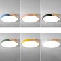 LITFAD Ceiling Light 12'' Macaron Modern Acrylic Round Flush Mount LED Ceiling Lamp in White Light for Kids Bedroom Living Room Restaurant Green