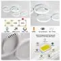 LED Ceiling Light Modern Flush Mount Light Fixture,40W 2800lm 4 Ring Lights for Bedroom Kitchen Living Room Ceiling Lamp,Cool White 6000K White