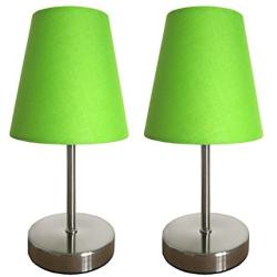 Simple Designs Home LT2013-GRN-2PK Mini lamp 2 pk, Green, 2 Count