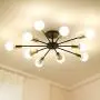 LightInTheBox 10-Head Vintage Metal Semi Flush Mount Ceiling Light Living Room Dining Room Lighting Painted Finish Ceiling Light Lighting Fixture