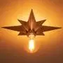 VILUXY Flush Mount Ceiling Light, Satin Nickel Star Light Fixtures Ceiling for Hallway, Entryway, Study Room, Bedroom