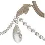 Strand Silver Leaf Chandelier 28'' Wide Beaded Crystal Candle 6-Light Fixture for Dining Room House Foyer Kitchen Island Entryway Bedroom Living Room - Regency Hill