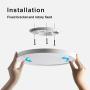 LVL Flush Mount 12 Inch Ceiling Light Fixture (Matte White), 5000K Daylight 24W LED Modern Surface Mount Ceiling Lamp Indoor for Bedroom Living Room Hallway Kitchen Office Easy Install