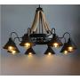 8-Light Retro Chandelier, Farmhouse Wrought Iron Rustic Hemp Rope Pendant Light Chandelier, Adjustion Chain E26 Lamp Socket Vintage Ceiling Fixture for Dining Table Kitchen Island Bar 8-Light Retro Chandelier, Farmhouse Wrought Iron Rustic Hemp Rope Pendant Light Chandelier, Adjustion Chain E26 Lamp Socket Vintage Ceiling Fixture for Dining Table Kitchen Island Bar