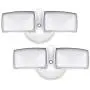 LEPOWER 3000LM Dusk to Dawn LED Security Light Outdoor, 28W Super Bright LED Flood Light with Photocell, 5500K, IP65 Waterproof 2 Heads Exterior Light for Garage, Back Yard, Porch, Patio(2 Pack)