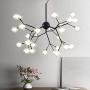 Man hongjia Luce Plafoniera LED Living Room Dining Room Bedroom Decoration Lamps Novelty Chandelier Ambient Light Metal Creative Glass Bubble Chandelier (Color : Black)