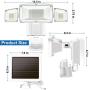 Solar Lights Outdoor, AmeriTop Super Bright LED Solar Motion Sensor Lights with Wide Angle Illumination; 1600LM 6000K, 3 Adjustable Heads, IP65 Waterproof Outdoor Security Lighting (White)