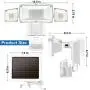 Solar Lights Outdoor, AmeriTop Super Bright LED Solar Motion Sensor Lights with Wide Angle Illumination; 1600LM 6000K, 3 Adjustable Heads, IP65 Waterproof Outdoor Security Lighting (White) Solar Lights Outdoor, AmeriTop Super Bright LED Solar Motion Sensor Lights with Wide Angle Illumination; 1600LM 6000K, 3 Adjustable Heads, IP65 Waterproof Outdoor Security Lighting (White)