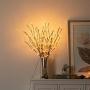 Vanthylit Set of 2 3PK 30'' Brown Lighted Twig Stakes 120 Warm White Pathway Light for Outdoor and Indoor (Vase Excluded)