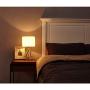SOTTAE Modern Style Golden Hollowed Out Base Beside Living Room Bedroom Table Lamp, Desk Lamp with White Fabric Shade