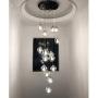 Staircase Long Chandelier,Modern Bubble Glass Chandeliers,Adjustable Height Pendant Light Molecules Hanging Light Fixture for Dining Room Bedroom Transparent 12 Lights