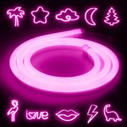 Shapeable Neon Signs-Creative DIY LED Neon Flex Light strip Formable Neon Light Sign Decorative Lighting for Bedroom Patio Kitchen Shelf Decors Parties Special Occasions