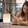 Slicoo Touch Sensor Table Lamp Color Changing RGB Bedside Lamp,Night Light for Bedrooms, Living Rooms and Office,Indoor and Outdoor use