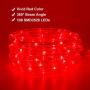 Red LED Lights, 16ft Rope Lights, Flexible and Connectable Strip Lighting, Waterproof for Indoor Outdoor Use, 360 Beam Angle, High Brightness for Home Christmas Thanksgiving Halloween