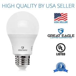 Great Eagle 100W Equivalent LED Light Bulb 1500 Lumens A19 4000K Cool White Non-Dimmable 15-Watt UL Listed (6-Pack)