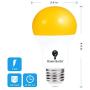 2 Pack LED Dusk to Dawn A19 Bug Light Bulbs, Yellow Bulb, Amber Light with Automatic Sensor Bulb, LED Porch Lights Security Outdoor Bulb, Auto on/Off, 2000K E26, 500 Lumens by Bluex Bulbs