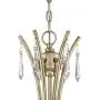Josephine Silver Leaf Chandelier 26 1/4'' Wide Crystal 6-Light Fixture for Dining Room House Foyer Kitchen Island Entryway Bedroom Living Room - Regency Hill