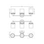 Doraimi 3 Light Frosted Glass Shade Wall Sconce Lighting with Brushed Nickel Finish, Modern Wall Light Fixture with Hollow Lamp Cup for Bath Room, Bed Room, LED Bulb(not Include)