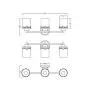 Doraimi 3 Light Frosted Glass Shade Wall Sconce Lighting with Brushed Nickel Finish, Modern Wall Light Fixture with Hollow Lamp Cup for Bath Room, Bed Room, LED Bulb(not Include)