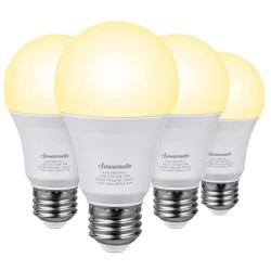 DEWENWILS 4-Pack Dimmable LED A19 Light Bulb, Soft White Light with Warm Glow, 800 Lumen, 2700K, 10W (60 Watt Equivalent), E26 Medium Screw Base, UL Listed