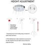 MEEROSEE LED Crystal Chandelier Lighting Ceiling Lights Fixture Contemporary Adjustable Stainless Steel 3 Rings Light for Living Room Bedroom Dining Room D19.7''+15.7''+11.8''