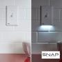 Single - SnapPower SwitchLight - LED Night Light - for Single-Pole Light Switches - Light Switch Plate with LED Night Lights - Adjust Brightness - Auto On/Off Sensor - (Toggle, White)