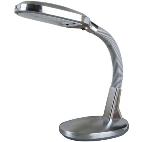 Natural Therapy Sunlight Desk Lamp, Great For Reading and Crafting, Adjustable Gooseneck, Home and Office Lamp by Lavish Home, Silver