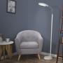 Lavish Home (72-6820) 6 Feet Sunlight Floor Lamp With Adjustable Gooseneck - White