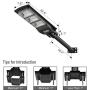 2 Pack Solar Street Light, 6000LM LED Solar Power Street Lamp Outdoor Dusk to Dawn for Parking Lot, Yard, Garage and Garden, LOVUS, ST60-039-2