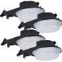 NaturaLED 25 watt -120-277volt - Outdoor LED Barn Light Dusk-to-Dawn Security Yard Light with Photocell - 4000K, Set of 4