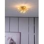Dellemade Sputnik Chandelier, 8-Light Flush Mount Ceiling Light for Bedroom, Living Room, Dining Room, Office (Gold)