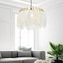 Modo Lighting White Feather Pendant Light 1 Light Modern Decor Chandelier Hanging Lights (17'')