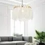 Modo Lighting White Feather Pendant Light 1 Light Modern Decor Chandelier Hanging Lights (17'')