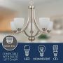 Kira Home Weston 24'' Contemporary 5-Light Large Chandelier + Alabaster Glass Shades, Adjustable Chain, Brushed Nickel Finish