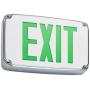 Ciata Lighting Green LED Compact Outdoor Exit Sign for Wet Location with Battery Backup